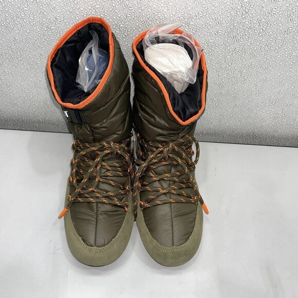 Moon Boot Suede & Nylon Lace-Up Ankle Boots – Men’s 7.5 / Women’s 8.5, Military - Picture 7 of 8